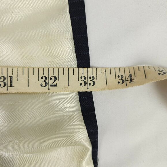 Tom James Corporate Image Mens 50L Navy Pinstripe 3 Button Sports Coat Blazer - Picture 13 of 13